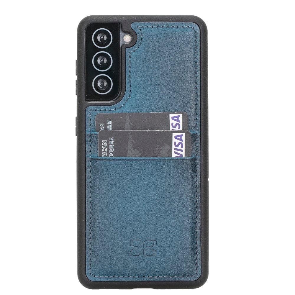 Flex Cover Genuine Leather Samsung Galaxy S21 Case with Card Holder
