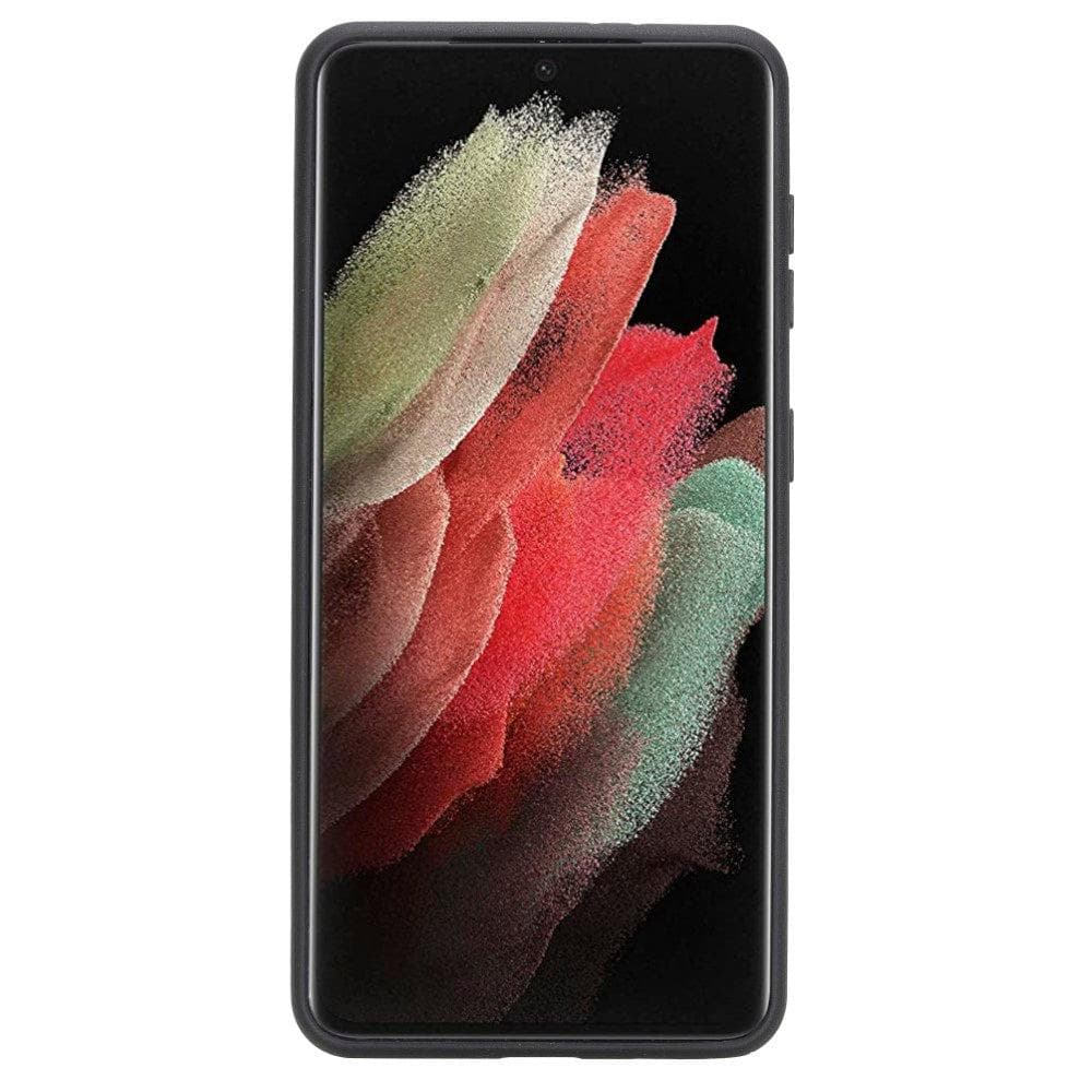 Flex Cover Genuine Leather Samsung Galaxy S21 Case with Card Holder