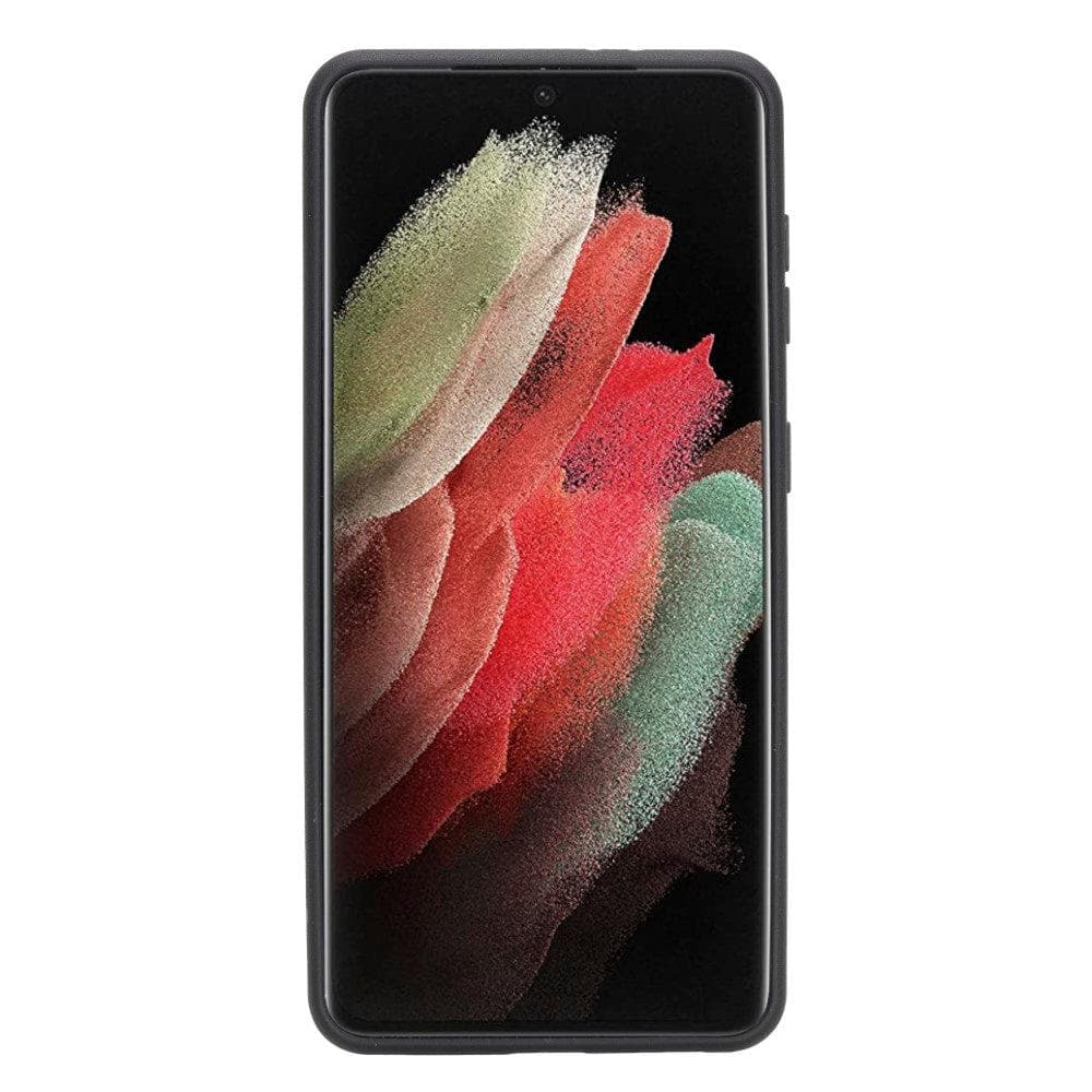 Flex Cover Genuine Leather Samsung Galaxy S21 Case with Card Holder