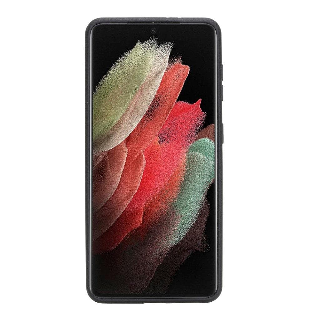 Flex Cover Genuine Leather Samsung Galaxy S21 Case with Card Holder