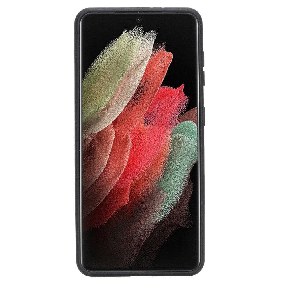 Flex Cover Genuine Leather Samsung Galaxy S21 Case with Card Holder