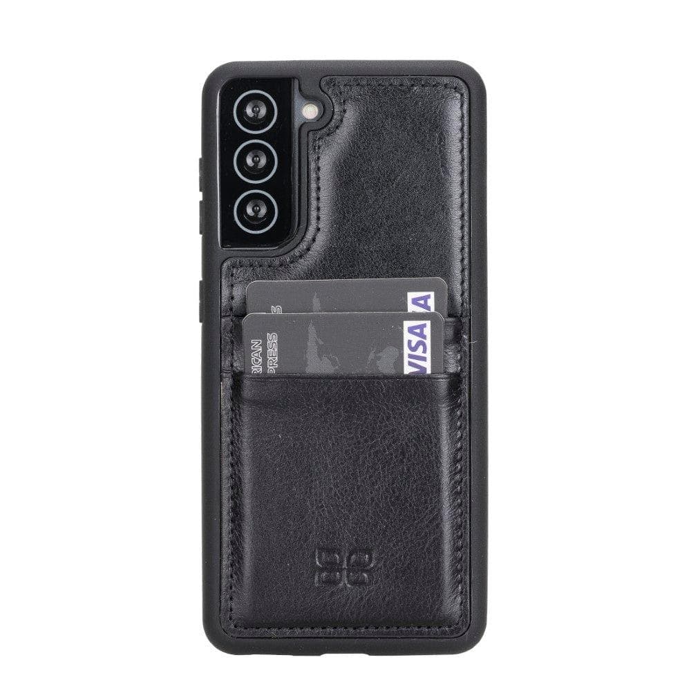 Flex Cover Genuine Leather Samsung Galaxy S21 Case with Card Holder