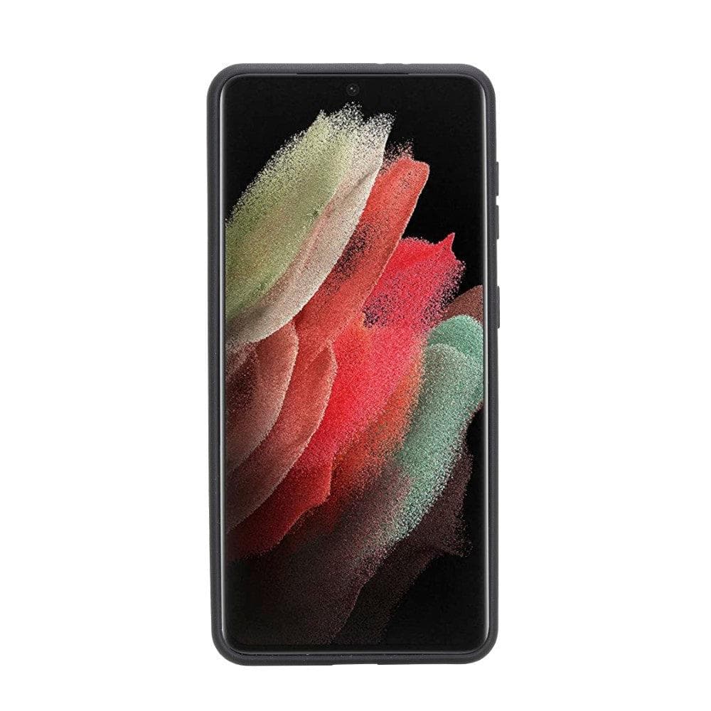 Flex Cover Genuine Leather Samsung Galaxy S21 Case with Card Holder