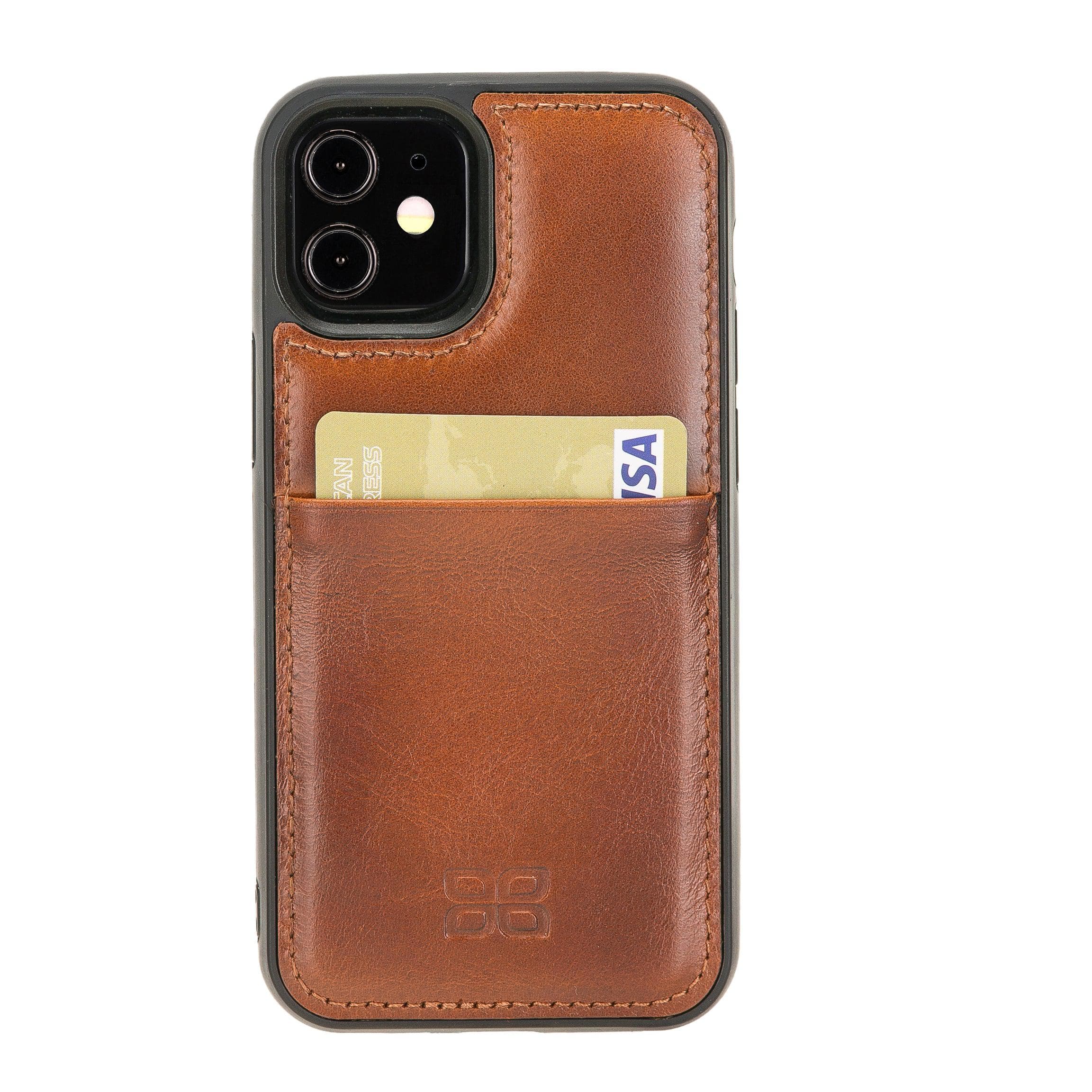 Flex Cover Genuine Leather iPhone 12 / 12 Pro Case with Card Holder
