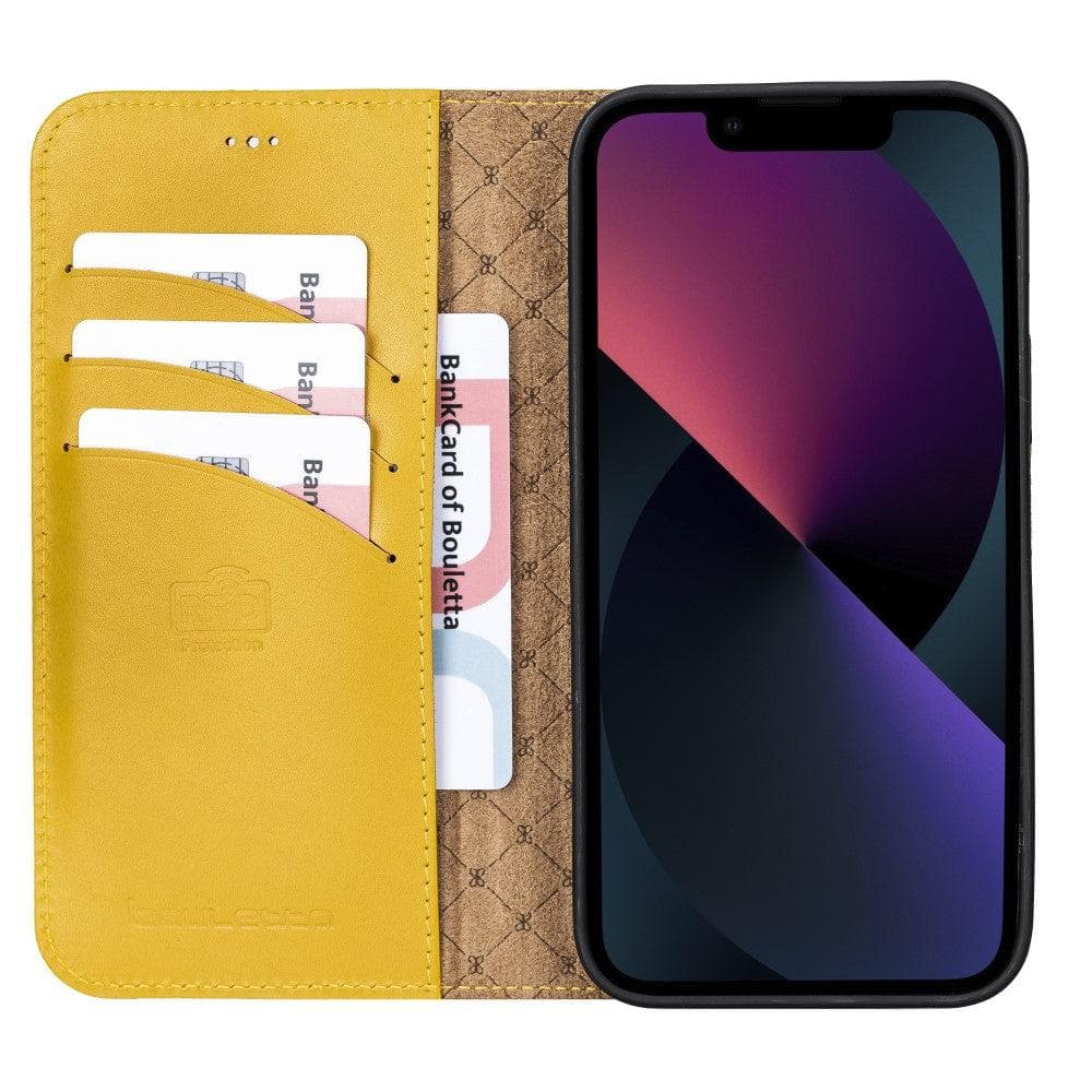 Magic iPhone 13 Pro Çıkarılabilir Orijinal Renkli Deri Cüzdan Kılıf