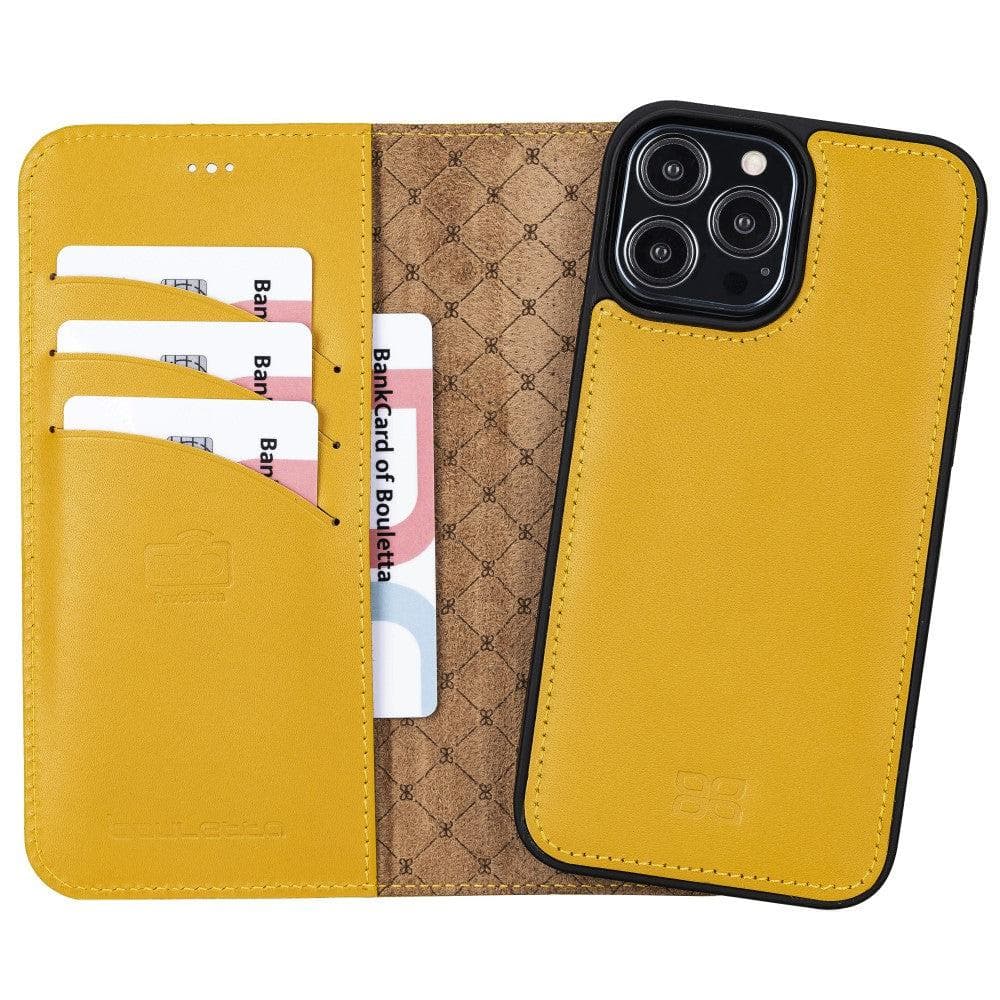 Magic iPhone 13 Detachable Genuine Colorful Leather Wallet Case