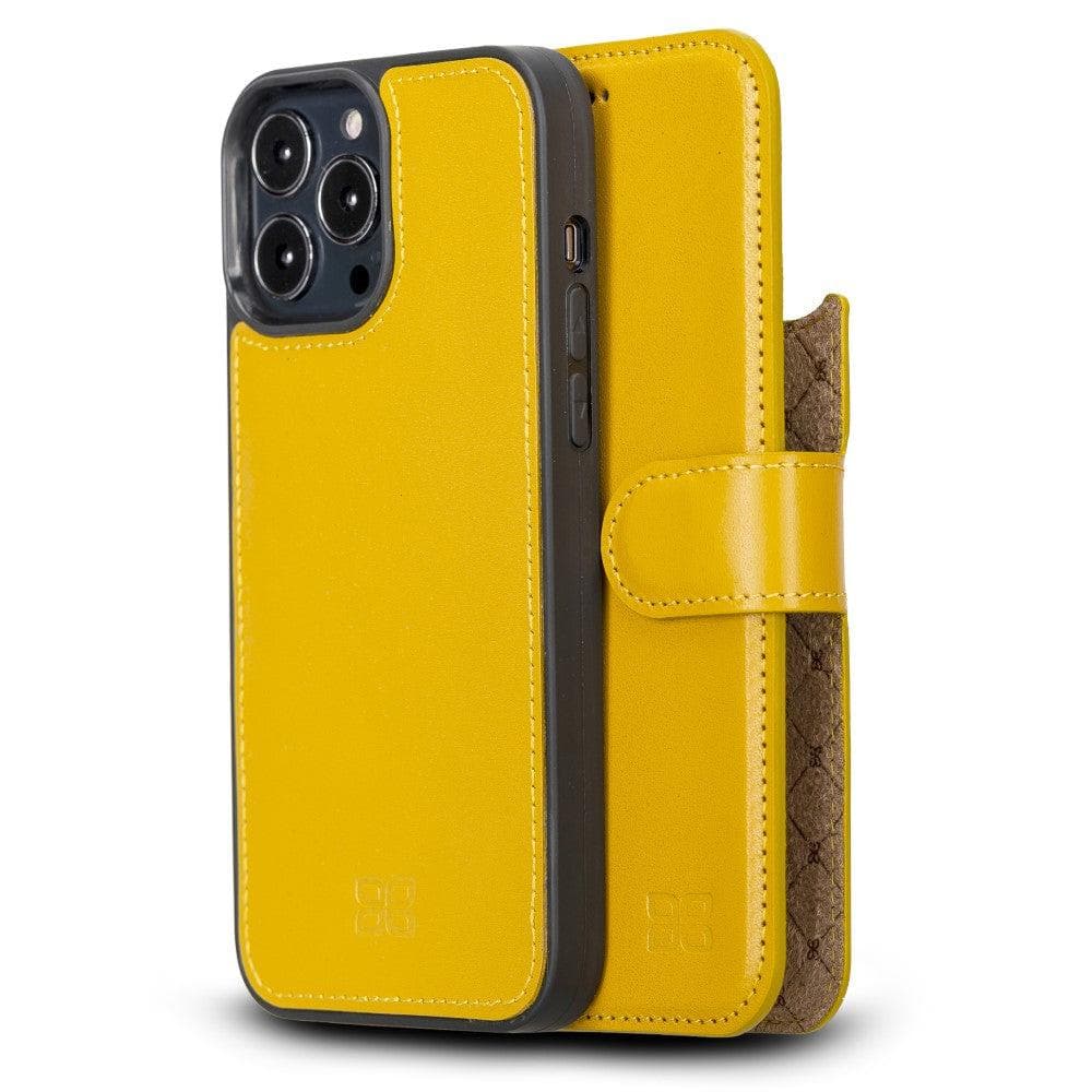 Magic iPhone 13 Detachable Genuine Colorful Leather Wallet Case