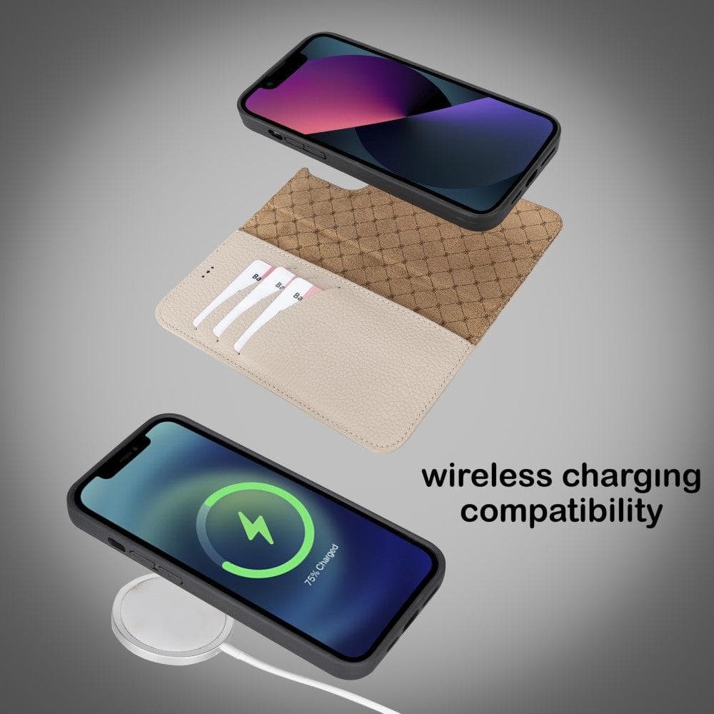 Magic iPhone 13 Pro Çıkarılabilir Orijinal Renkli Deri Cüzdan Kılıf