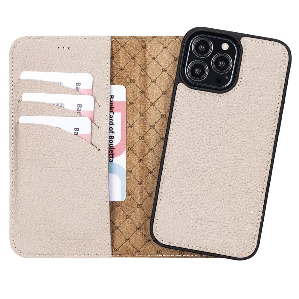Magic iPhone 13 Detachable Genuine Colorful Leather Wallet Case