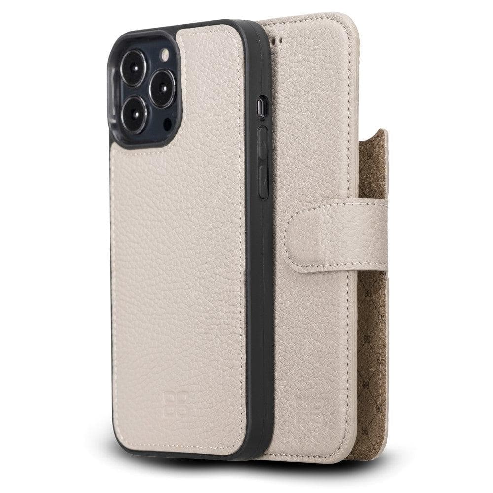 Magic iPhone 13 Detachable Genuine Colorful Leather Wallet Case
