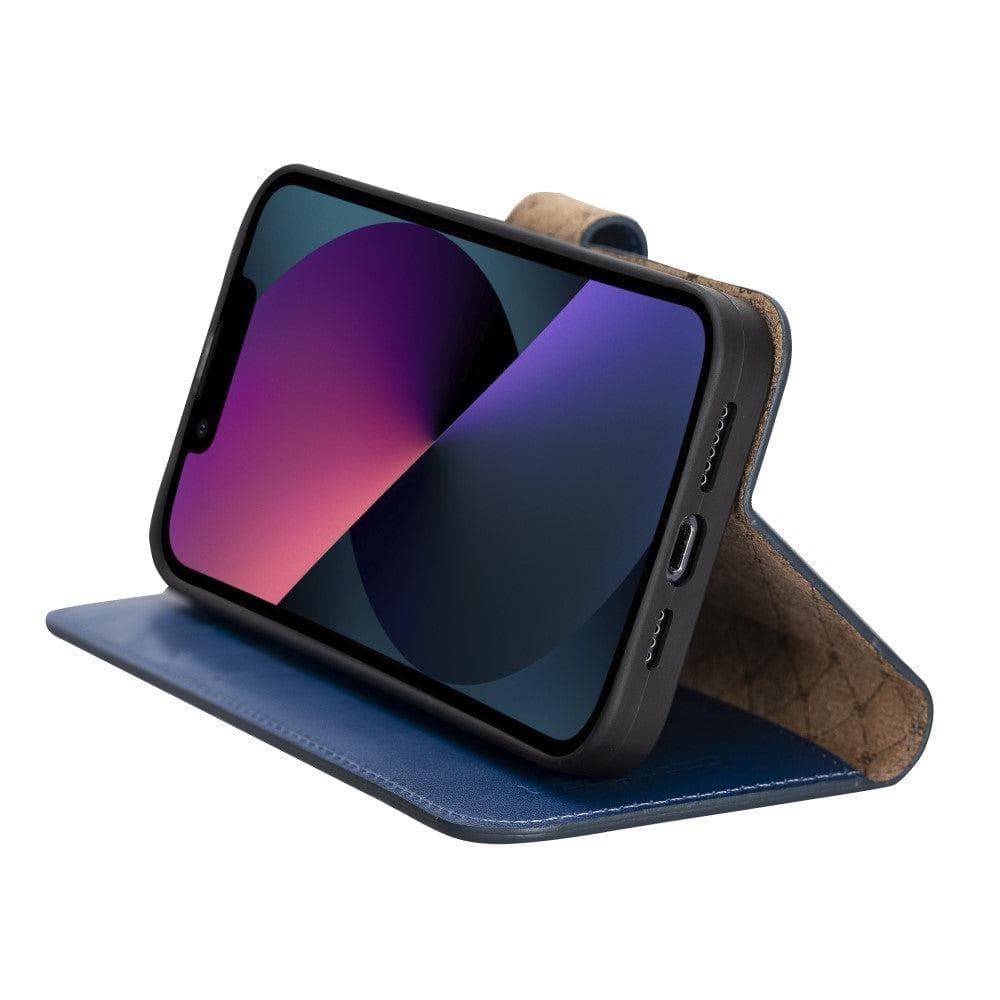 Magic iPhone 13 Detachable Genuine Colorful Leather Wallet Case