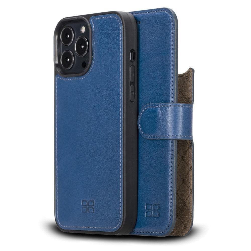 Magic iPhone 13 Detachable Genuine Colorful Leather Wallet Case