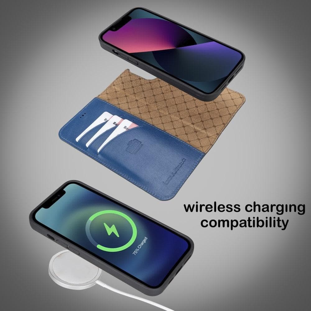 Magic iPhone 13 Pro Detachable Genuine Colorful Leather Wallet Case