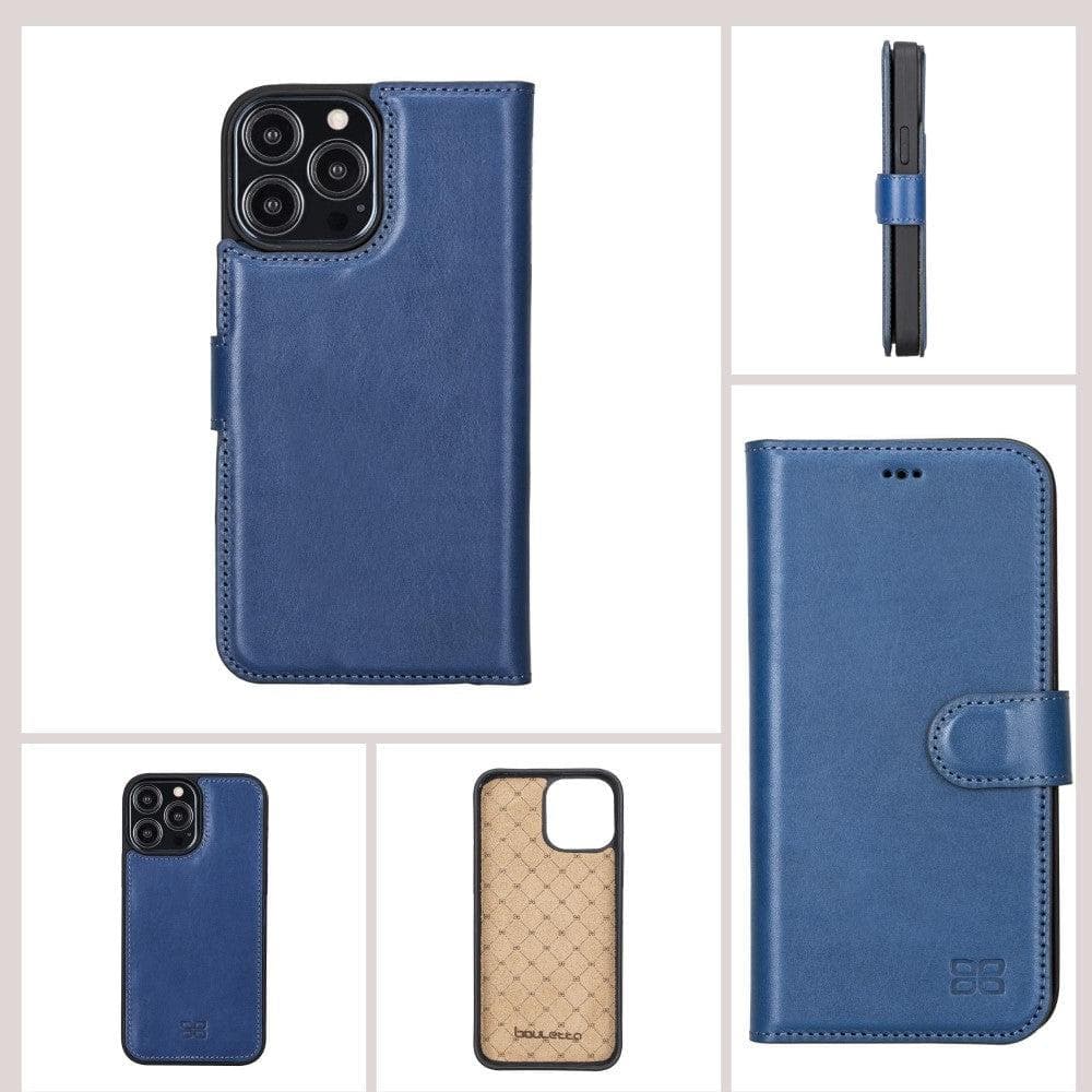 Magic iPhone 13 Detachable Genuine Colorful Leather Wallet Case
