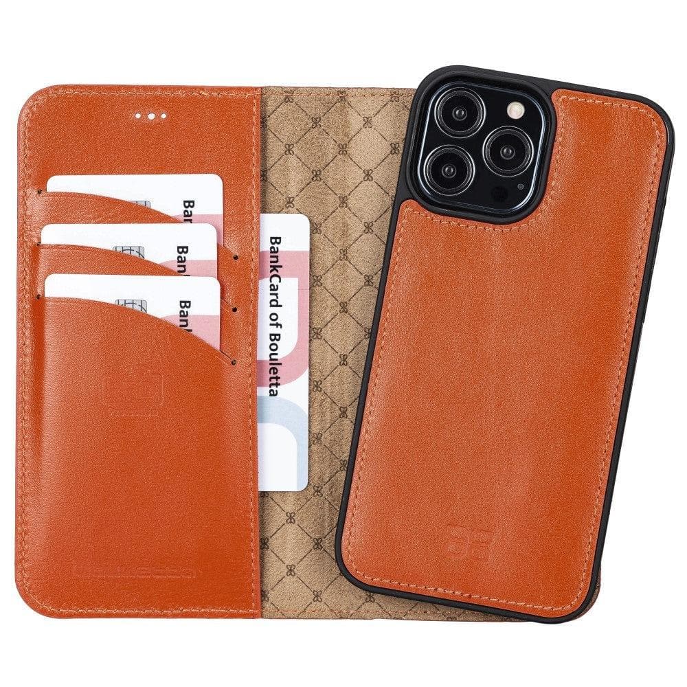 Magic iPhone 13 Pro Detachable Genuine Colorful Leather Wallet Case