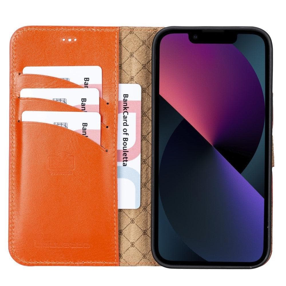 Magic iPhone 13 Detachable Genuine Colorful Leather Wallet Case