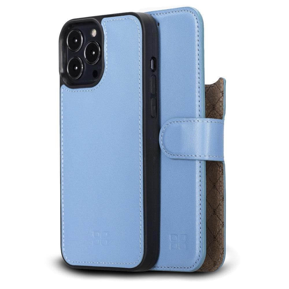 Magic iPhone 13 Detachable Genuine Colorful Leather Wallet Case