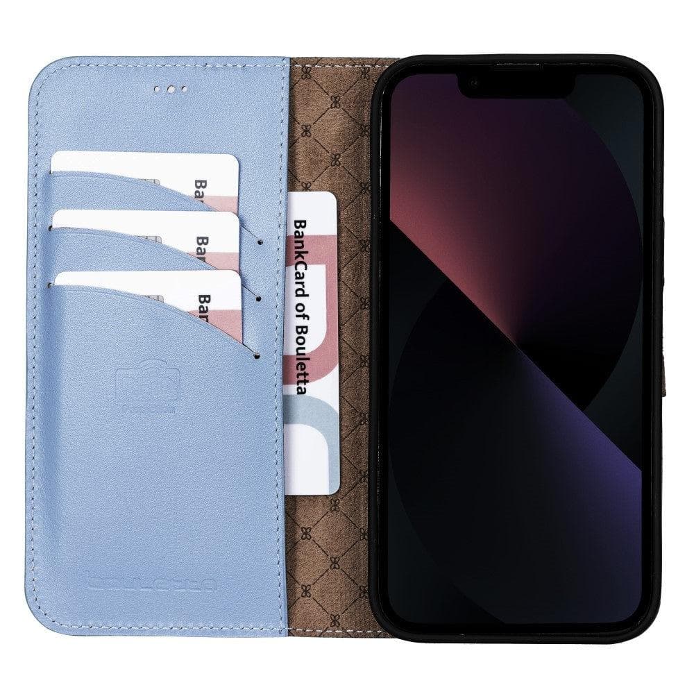 Magic iPhone 13 Detachable Genuine Colorful Leather Wallet Case