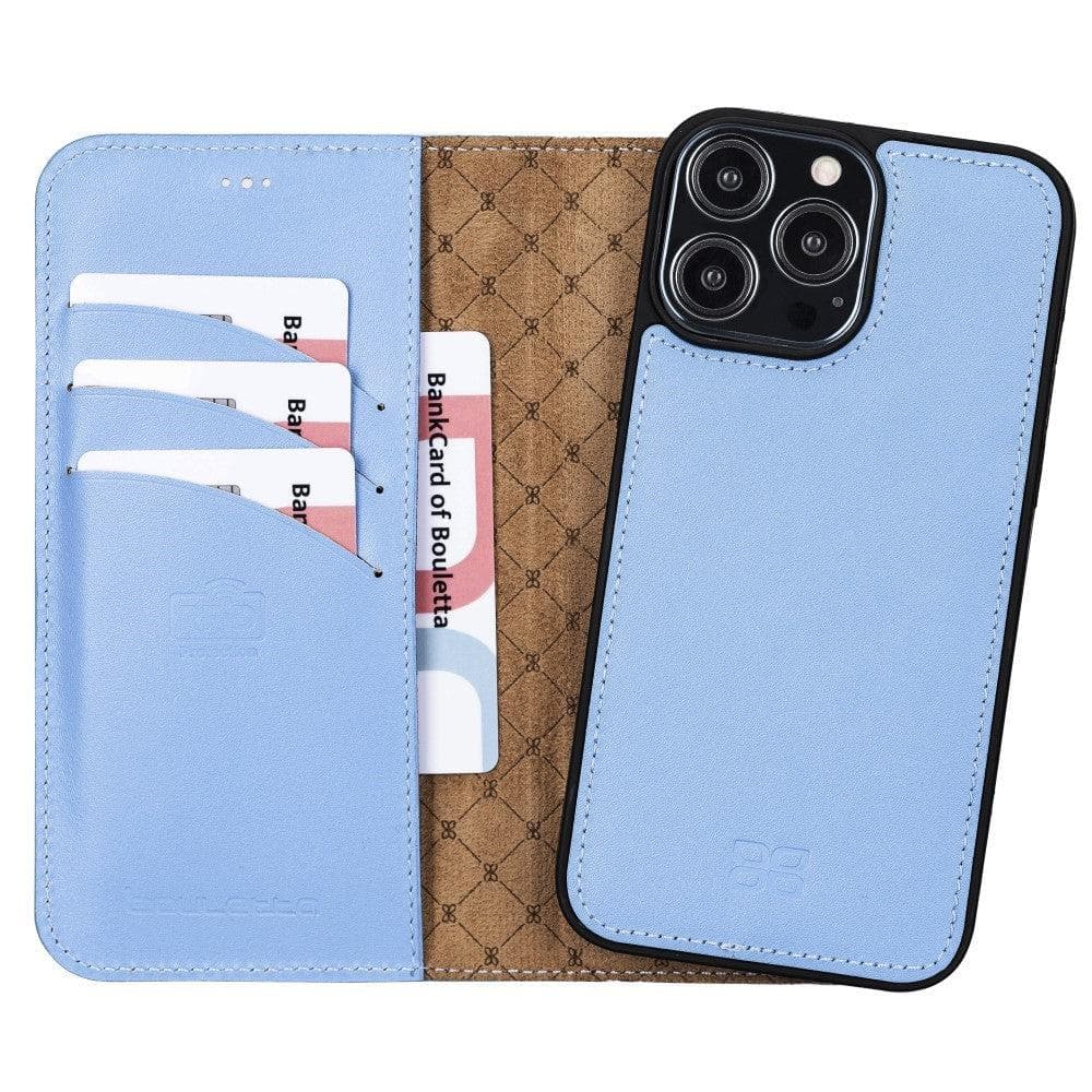 Magic iPhone 13 Detachable Genuine Colorful Leather Wallet Case