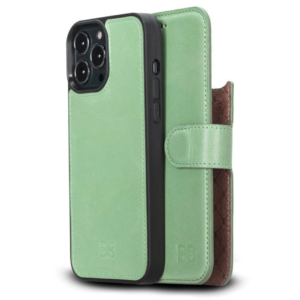Magic iPhone 13 Pro Max Detachable Genuine Colorful Leather Wallet Case
