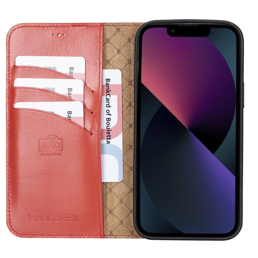 Magic iPhone 13 Detachable Genuine Colorful Leather Wallet Case