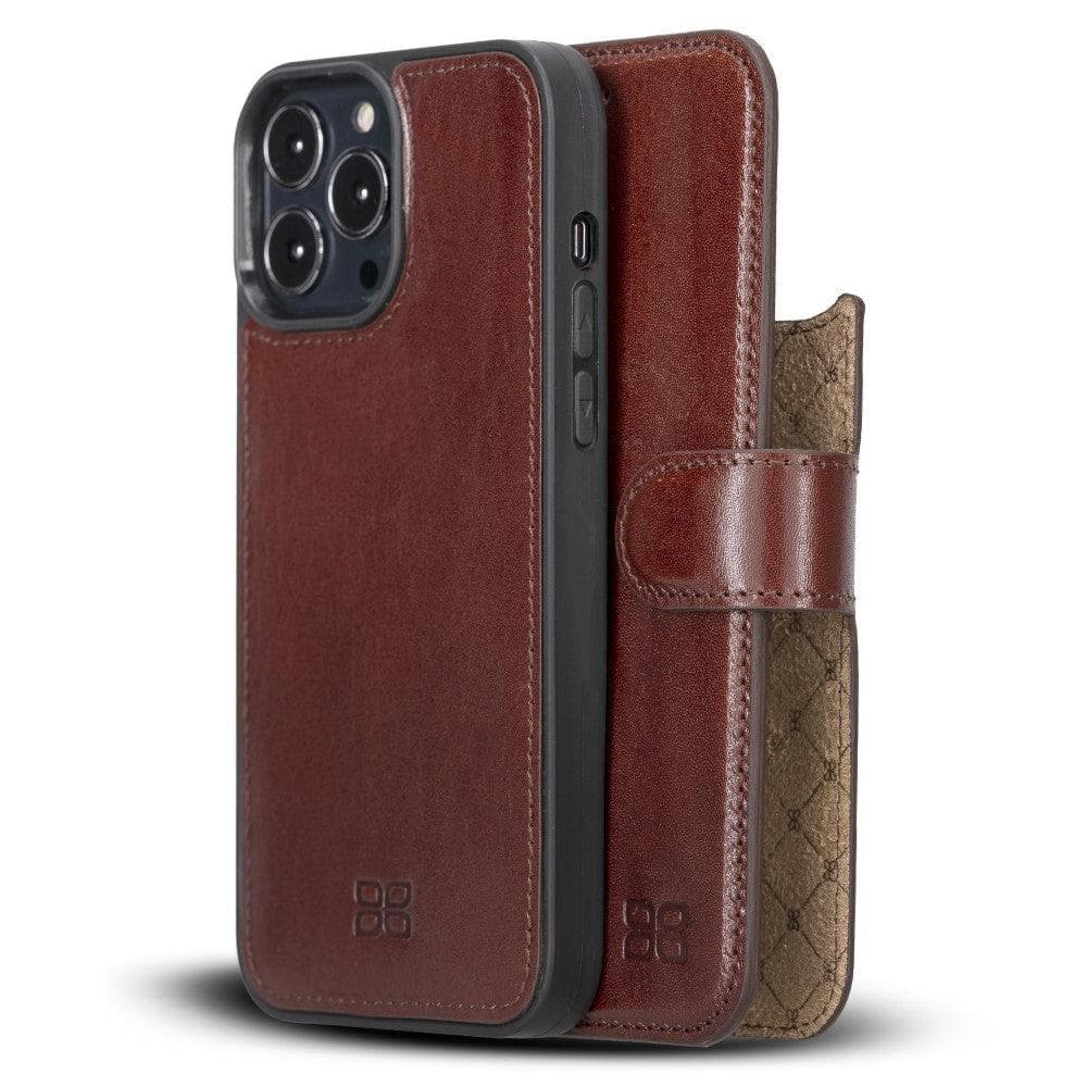 Magic iPhone 13 Pro Max Detachable Genuine Colorful Leather Wallet Case