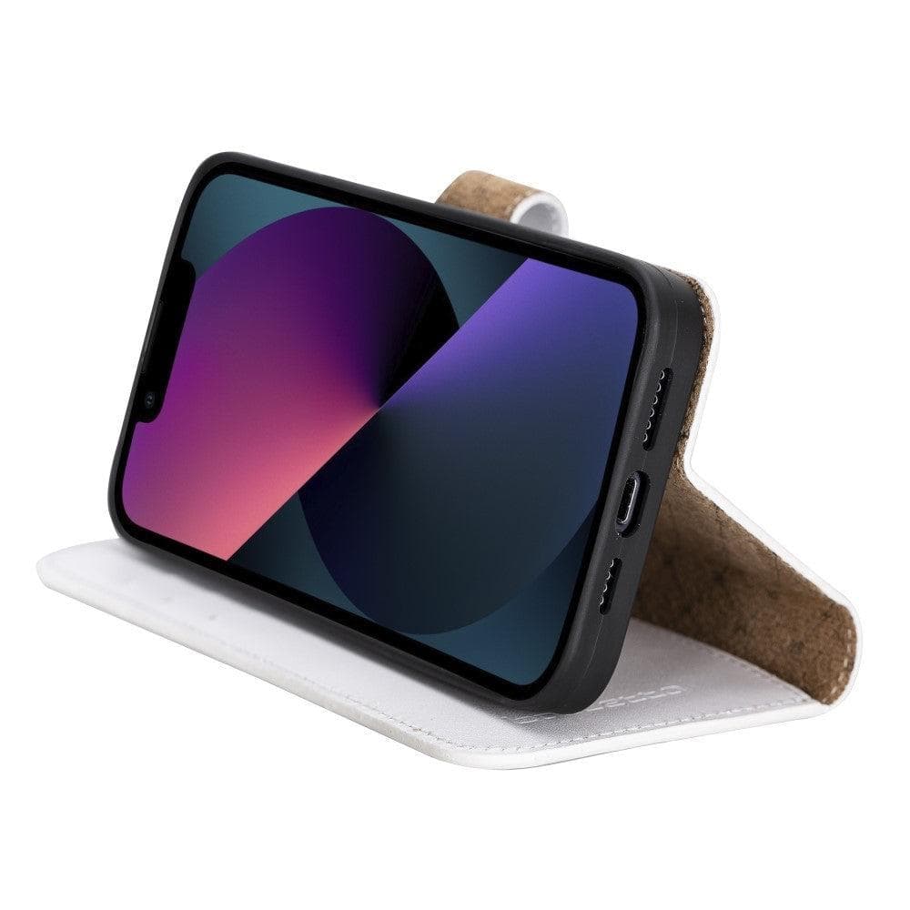 Magic iPhone 13 Detachable Genuine Colorful Leather Wallet Case