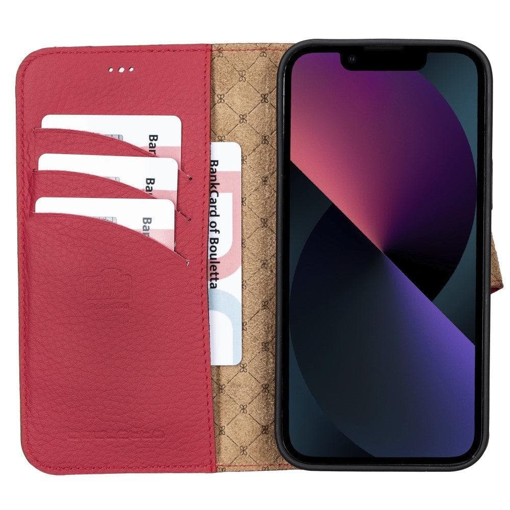 Magic iPhone 13 Detachable Genuine Colorful Leather Wallet Case