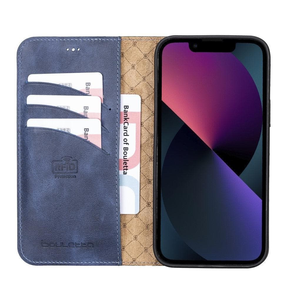 Magic iPhone 13 Detachable Genuine Colorful Leather Wallet Case