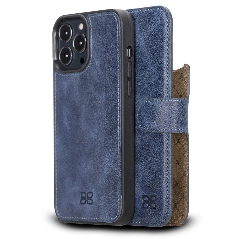 Magic iPhone 13 Detachable Genuine Colorful Leather Wallet Case