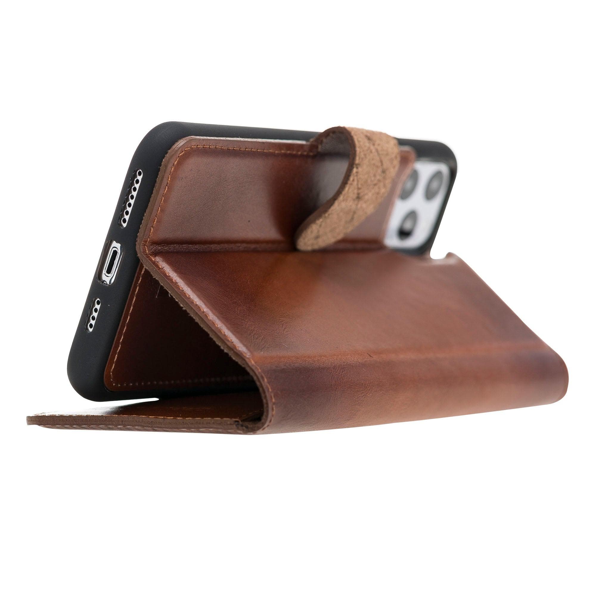 Magic iPhone 11 Pro Genuine Leather Detachable Wallet Case