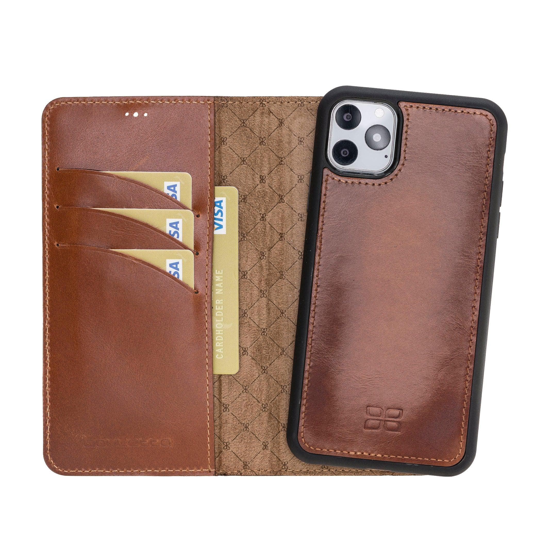Magic iPhone 11 Pro Genuine Leather Detachable Wallet Case