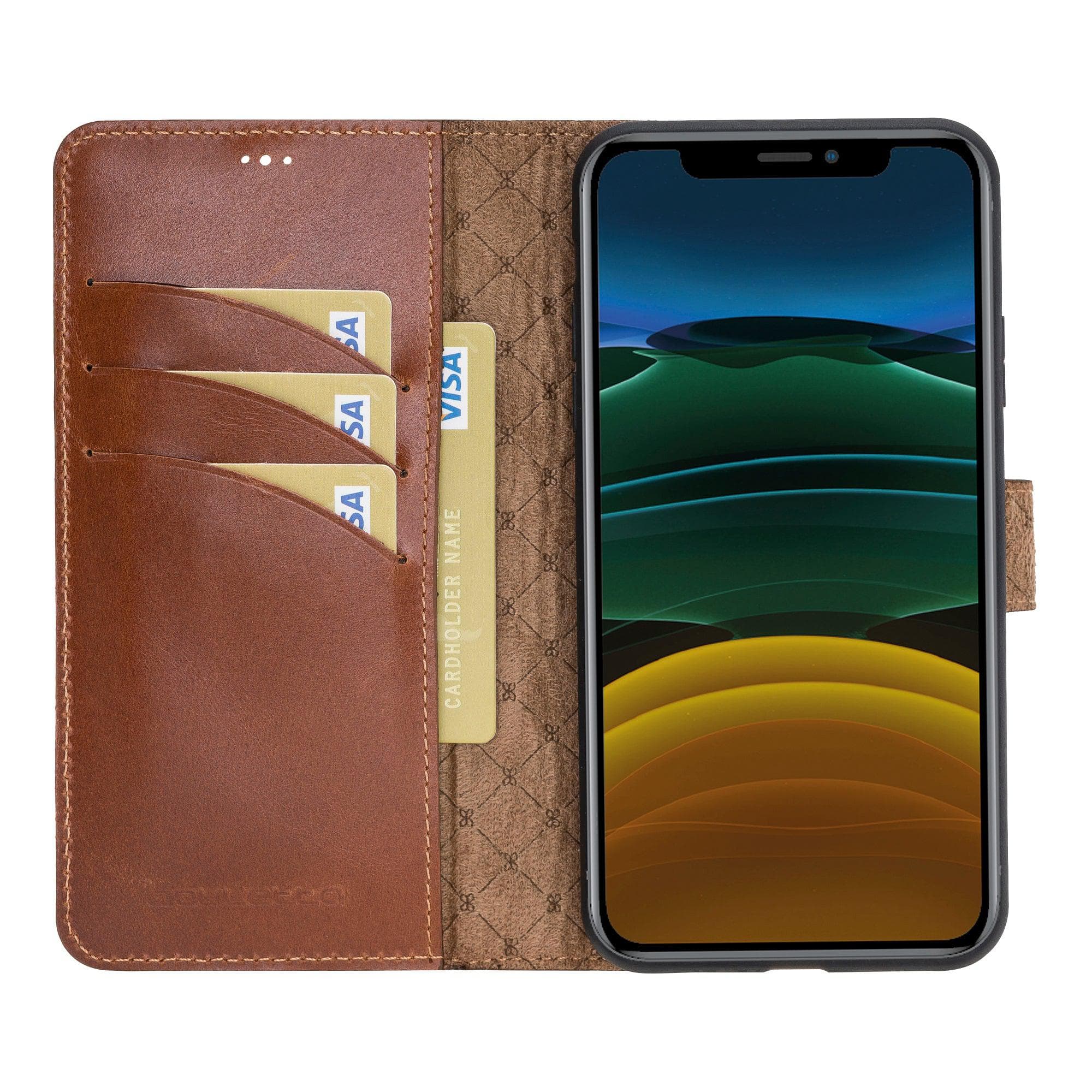 Magic iPhone 11 Pro Genuine Leather Detachable Wallet Case
