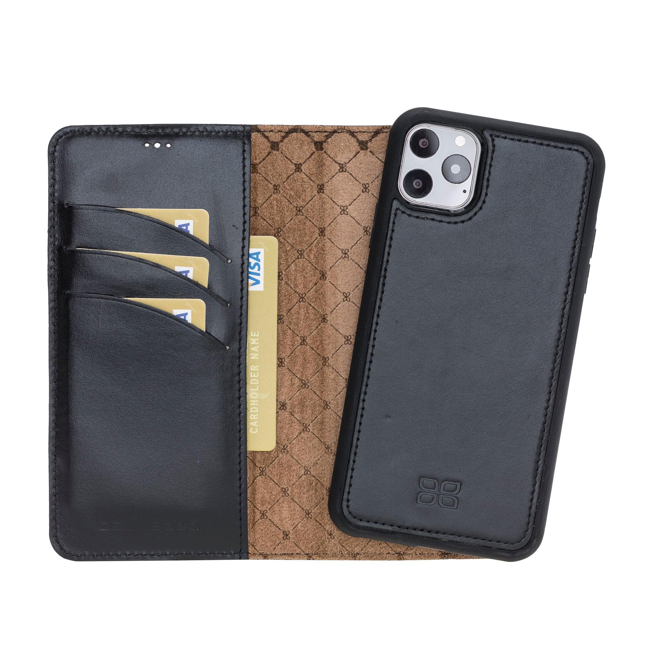 Magic iPhone 11 Pro Genuine Leather Detachable Wallet Case