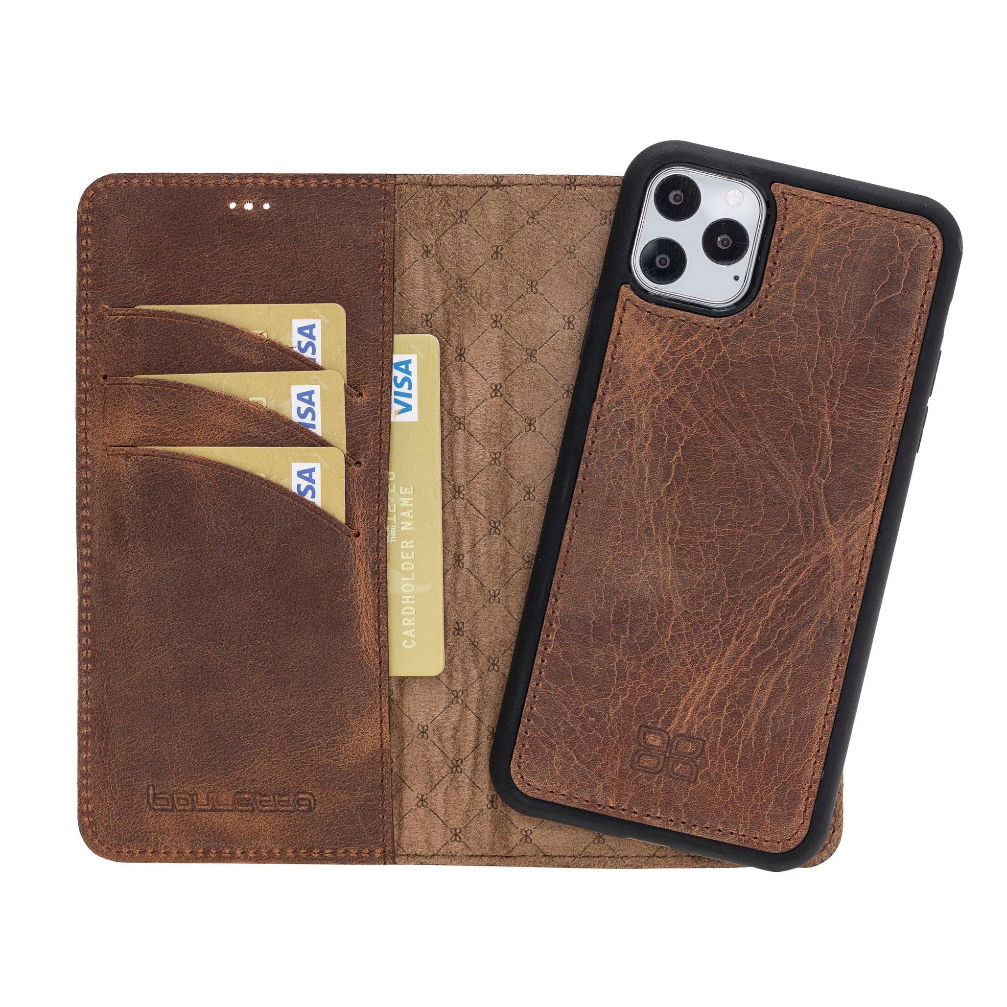 Magic iPhone 11 Pro Genuine Leather Detachable Wallet Case