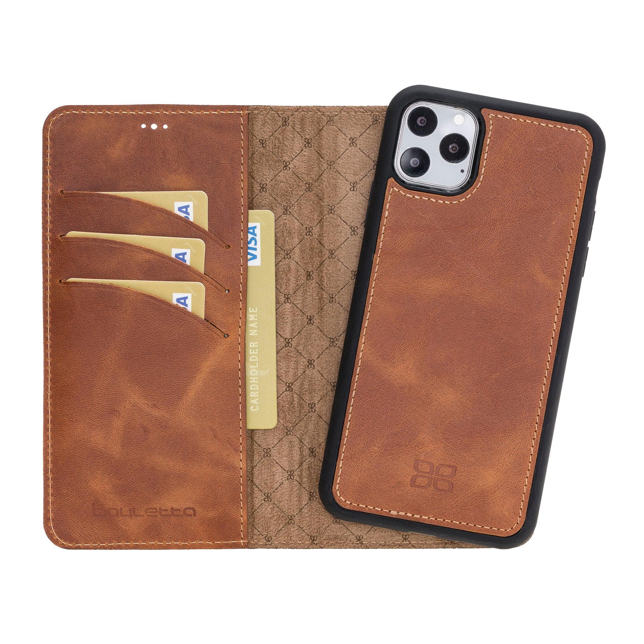 Magic iPhone 11 Pro Genuine Leather Detachable Wallet Case