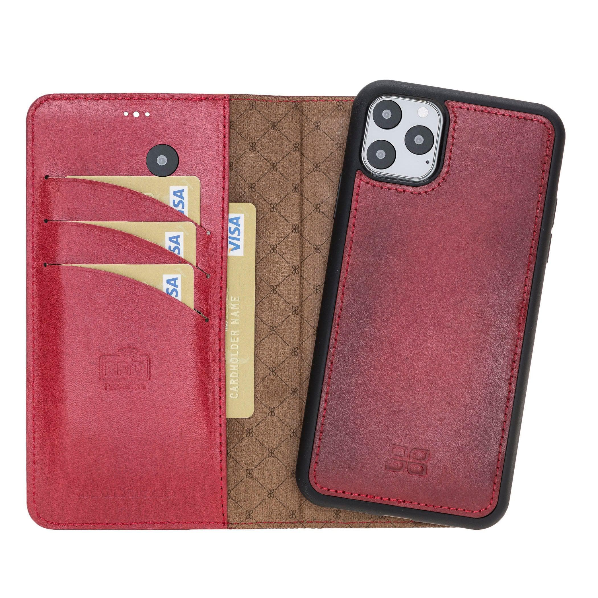 Magic iPhone 11 Pro Genuine Leather Detachable Wallet Case