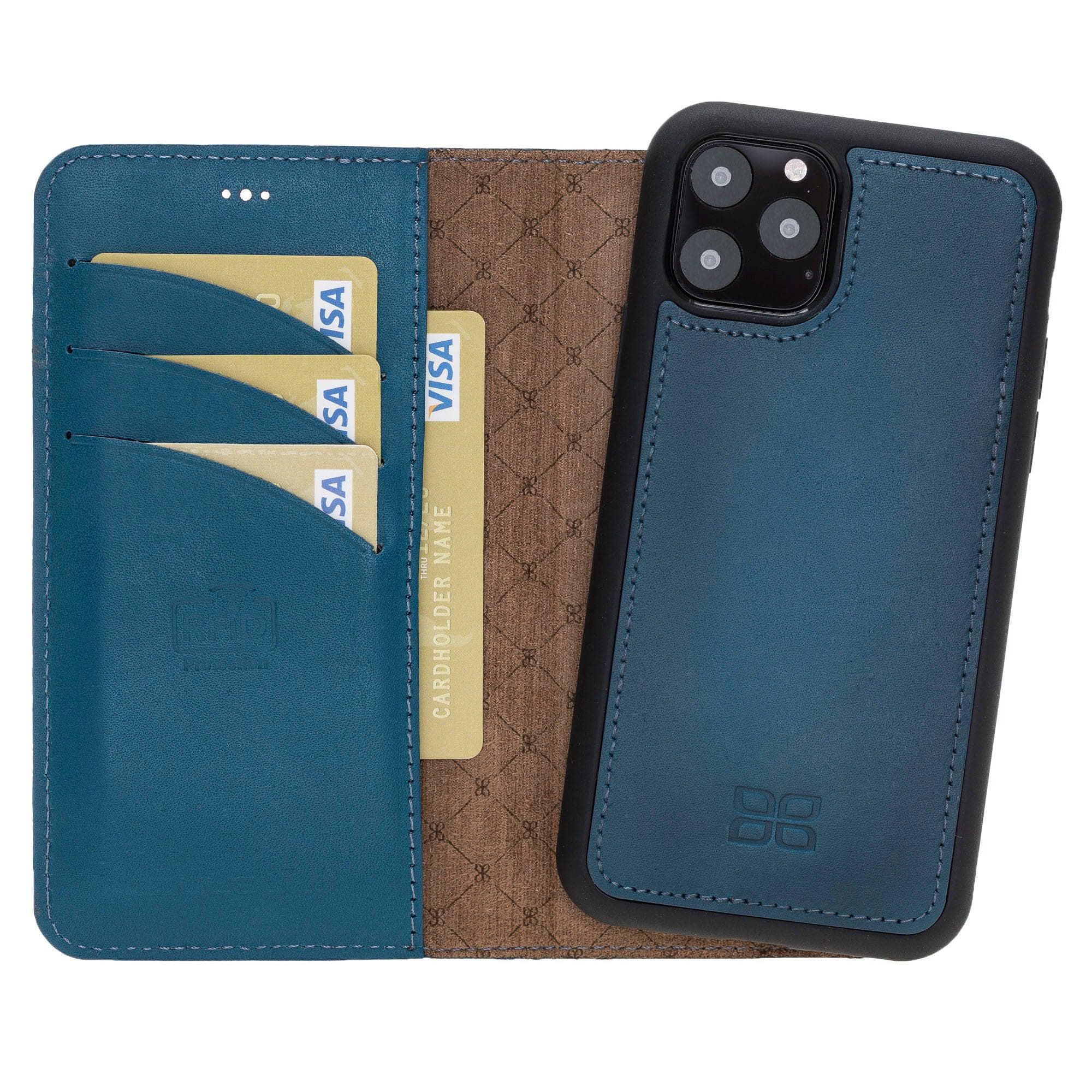 Magic iPhone 11 Pro Genuine Leather Detachable Wallet Case