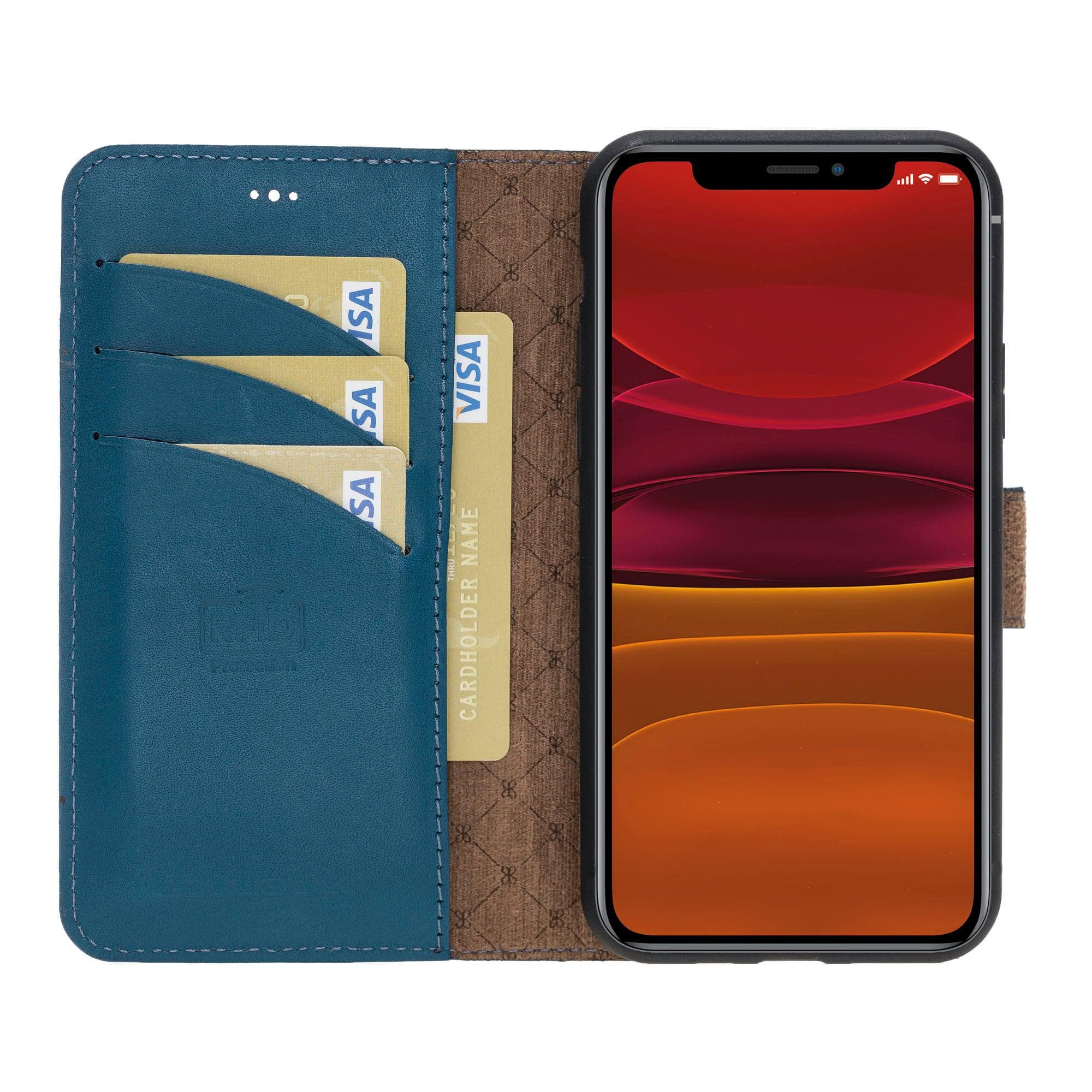 Magic iPhone 11 Pro Genuine Leather Detachable Wallet Case