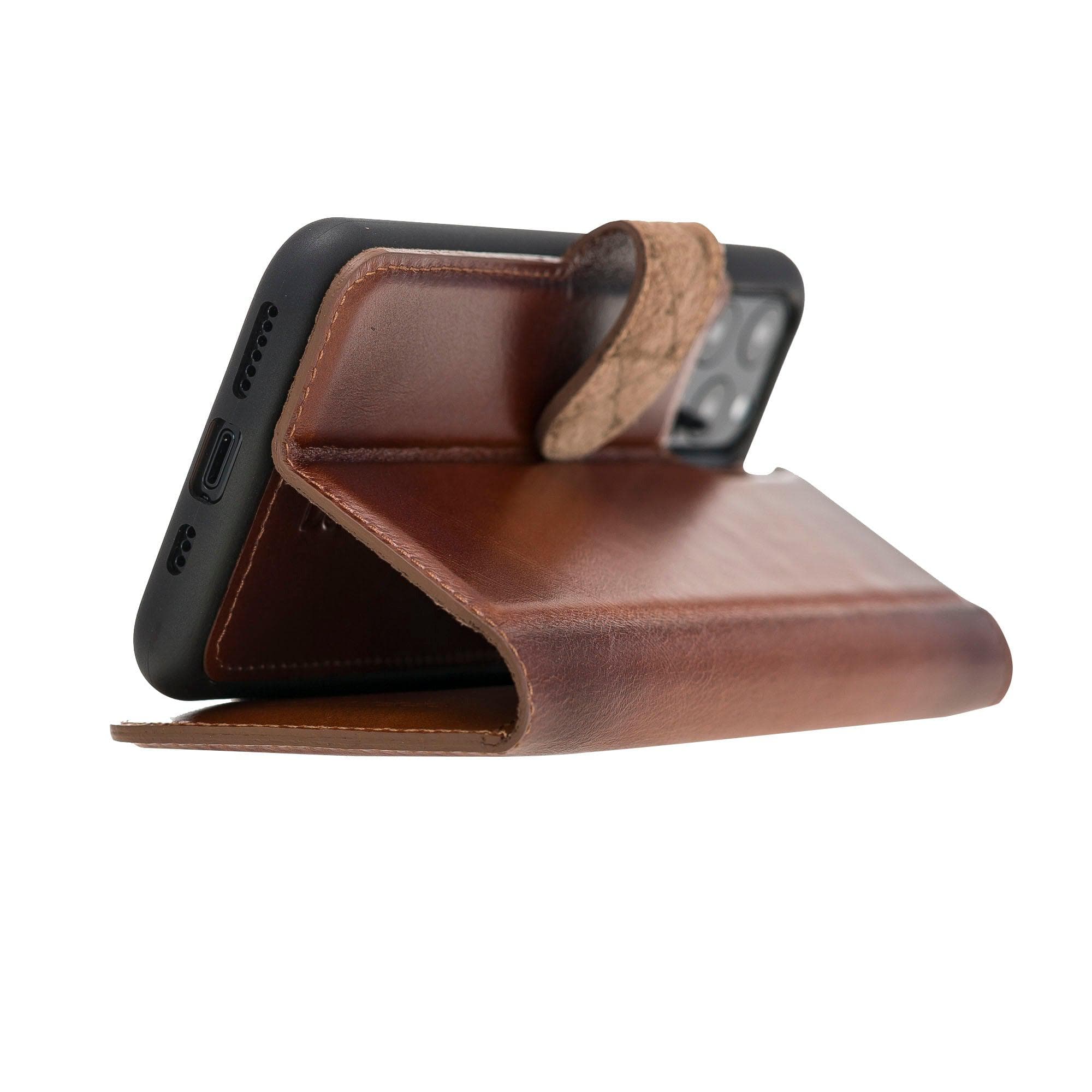 Magic iPhone 11 Pro Genuine Leather Detachable Wallet Case
