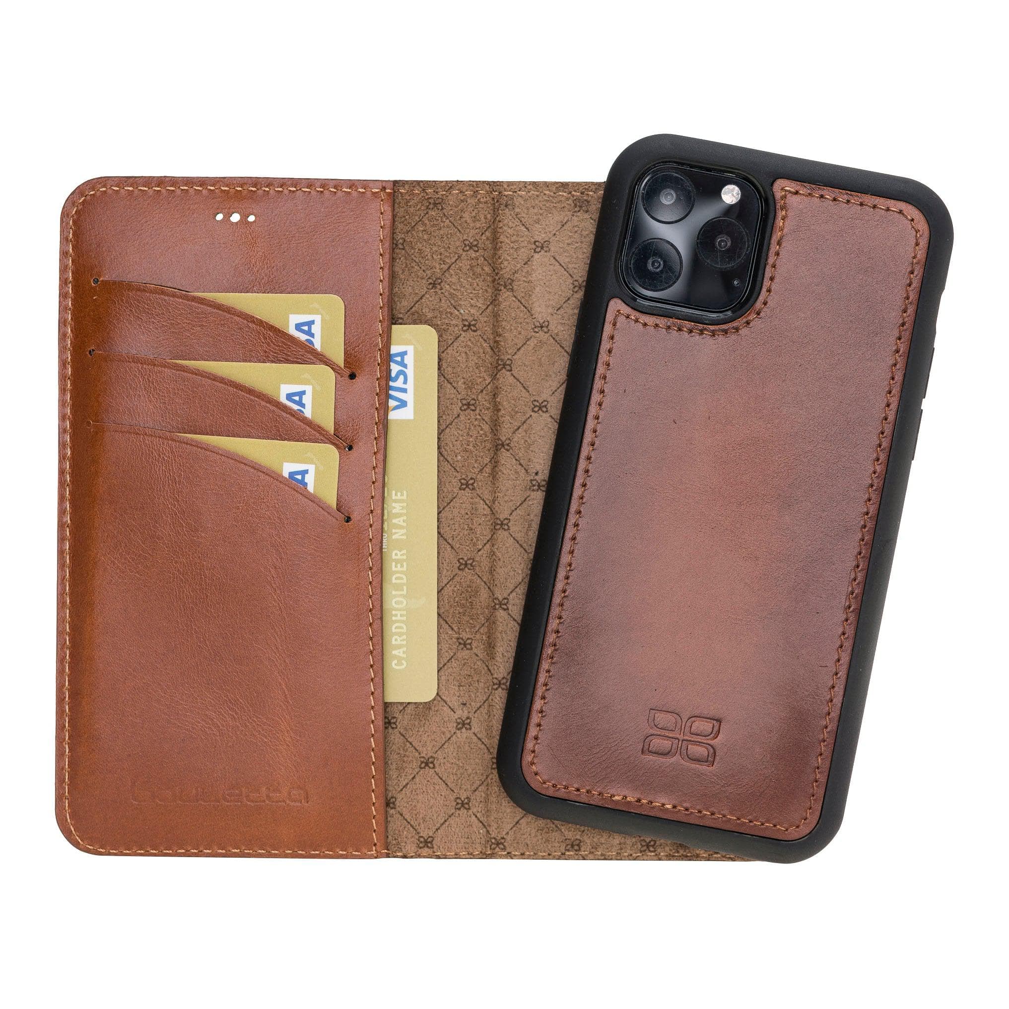 Magic iPhone 11 Pro Genuine Leather Detachable Wallet Case