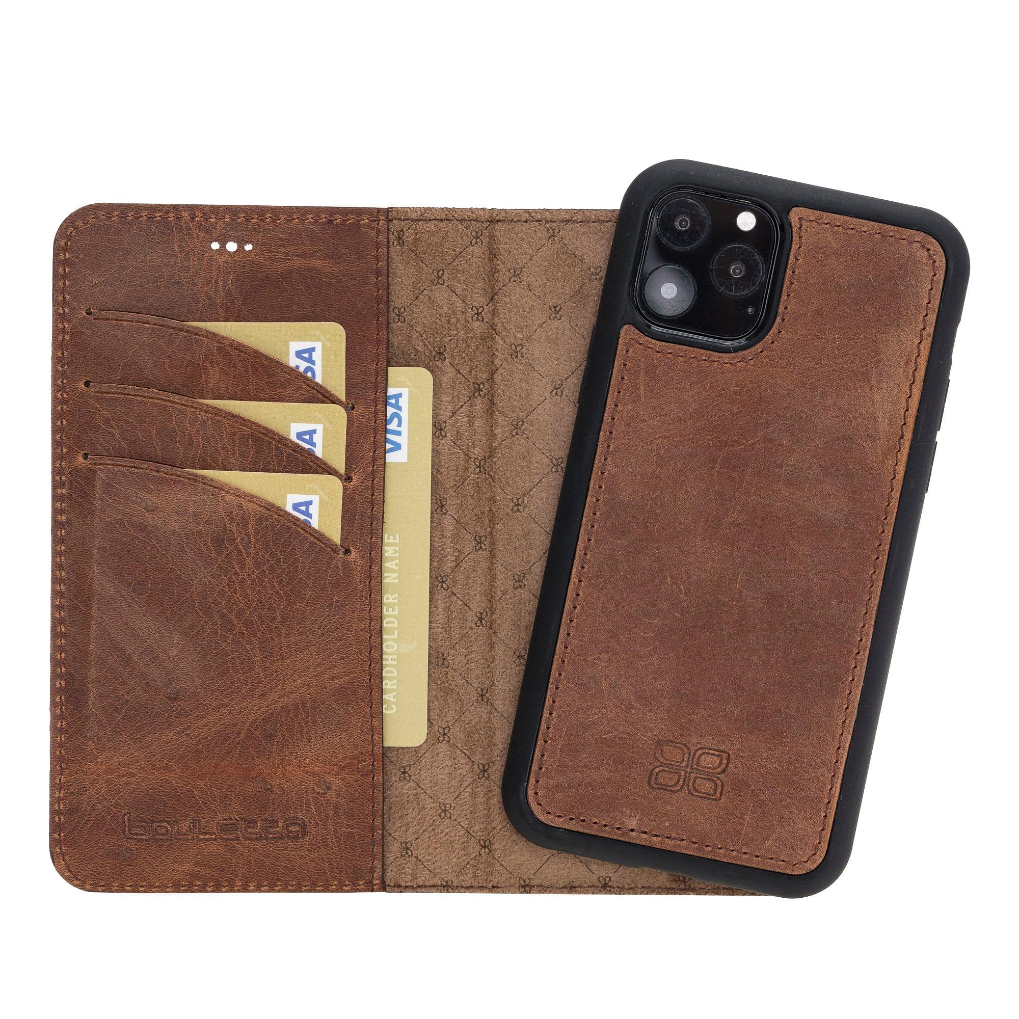 Magic iPhone 11 Pro Genuine Leather Detachable Wallet Case