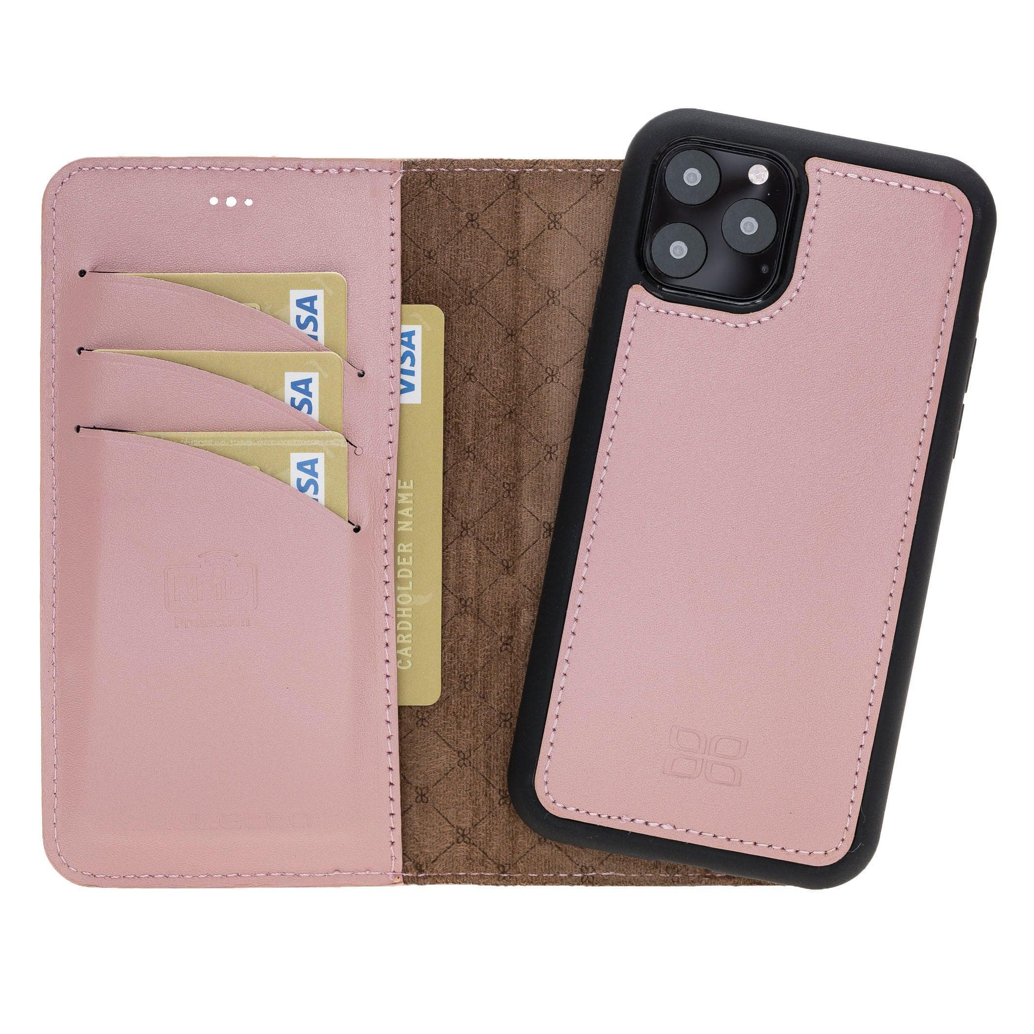 Magic iPhone 11 Pro Genuine Leather Detachable Wallet Case