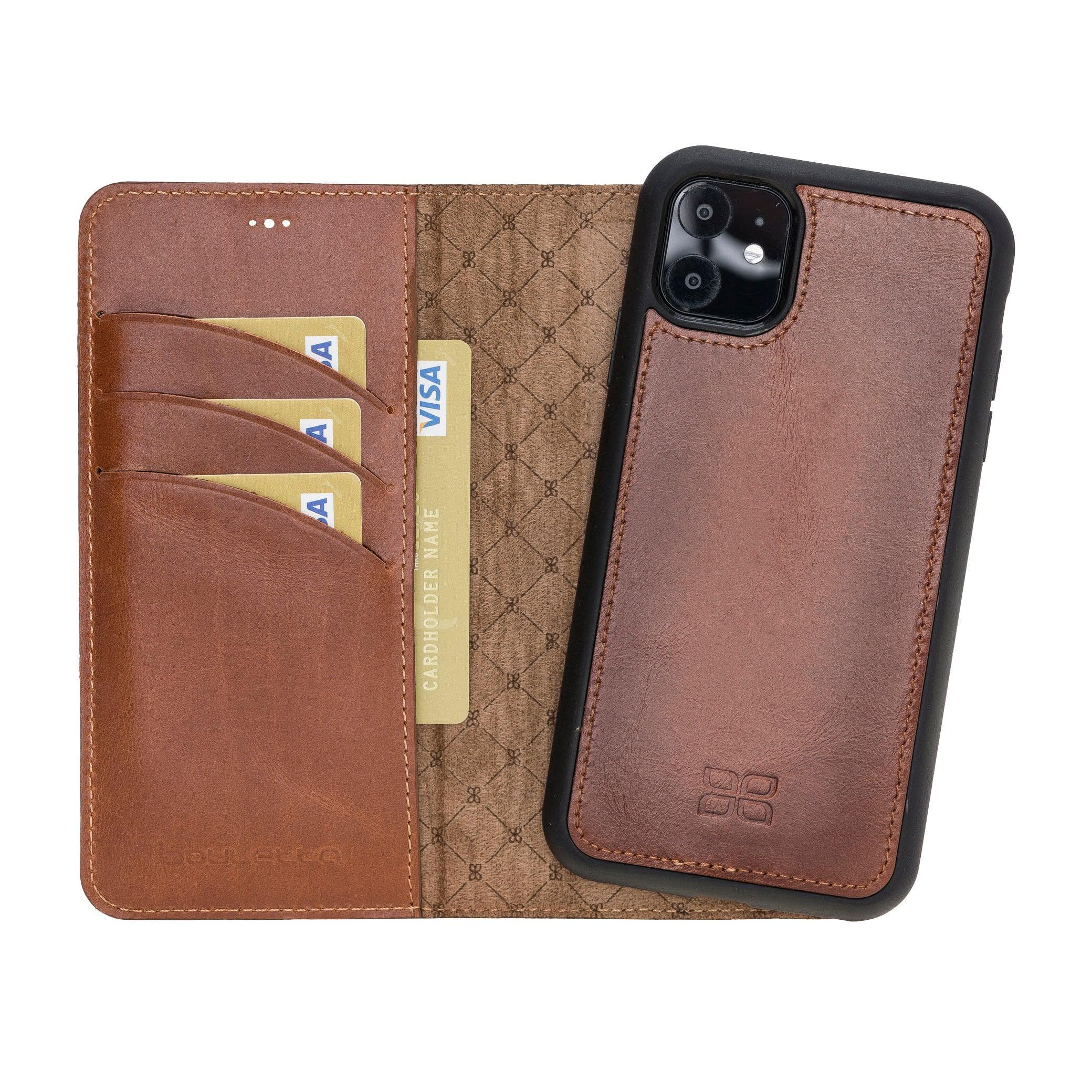 Magic iPhone 11 Genuine Leather Detachable Wallet Case