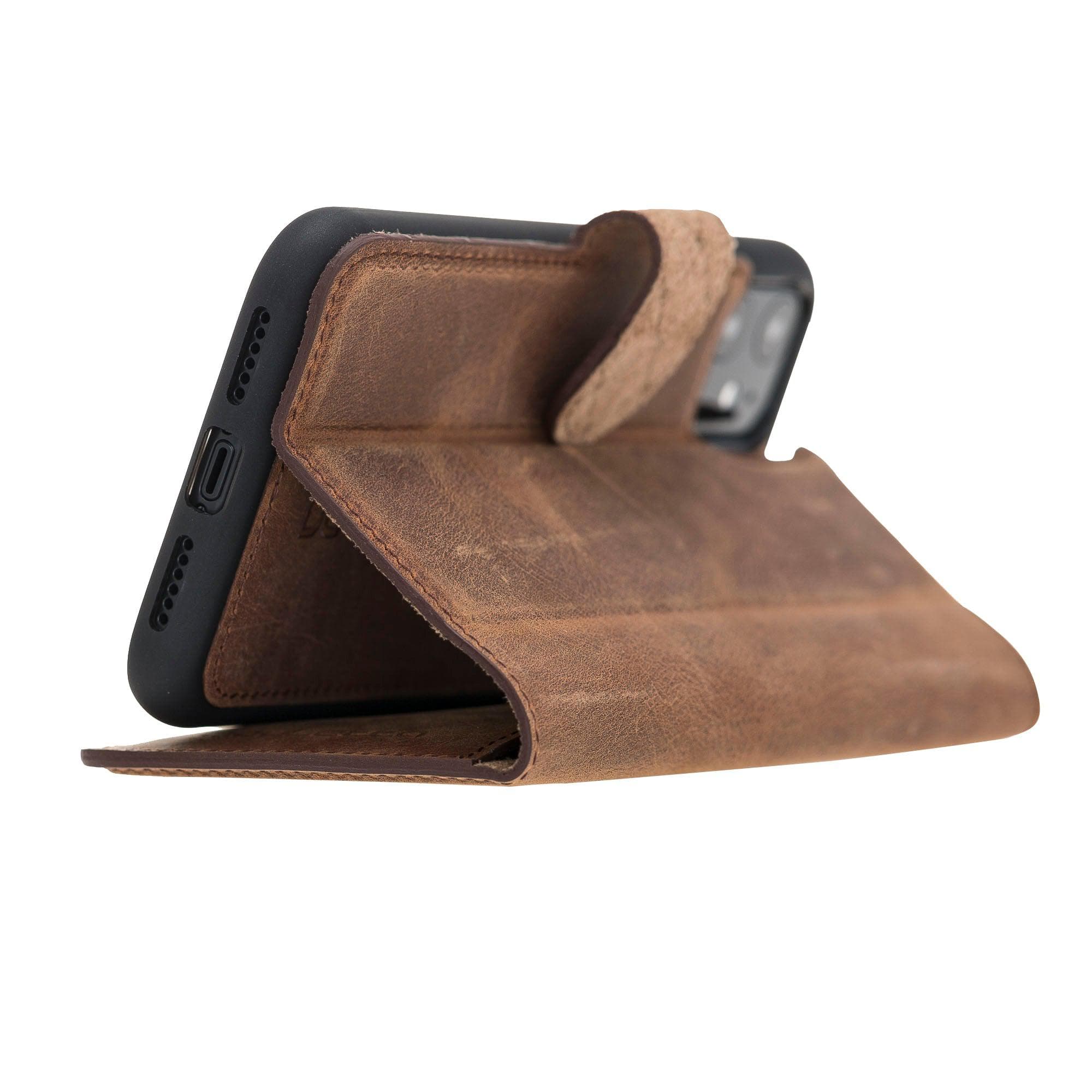 Magic iPhone 11 Pro Genuine Leather Detachable Wallet Case