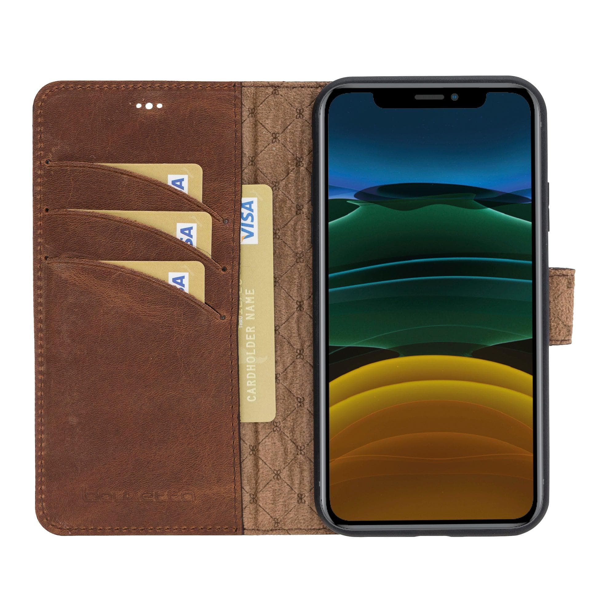 Magic iPhone 11 Pro Genuine Leather Detachable Wallet Case