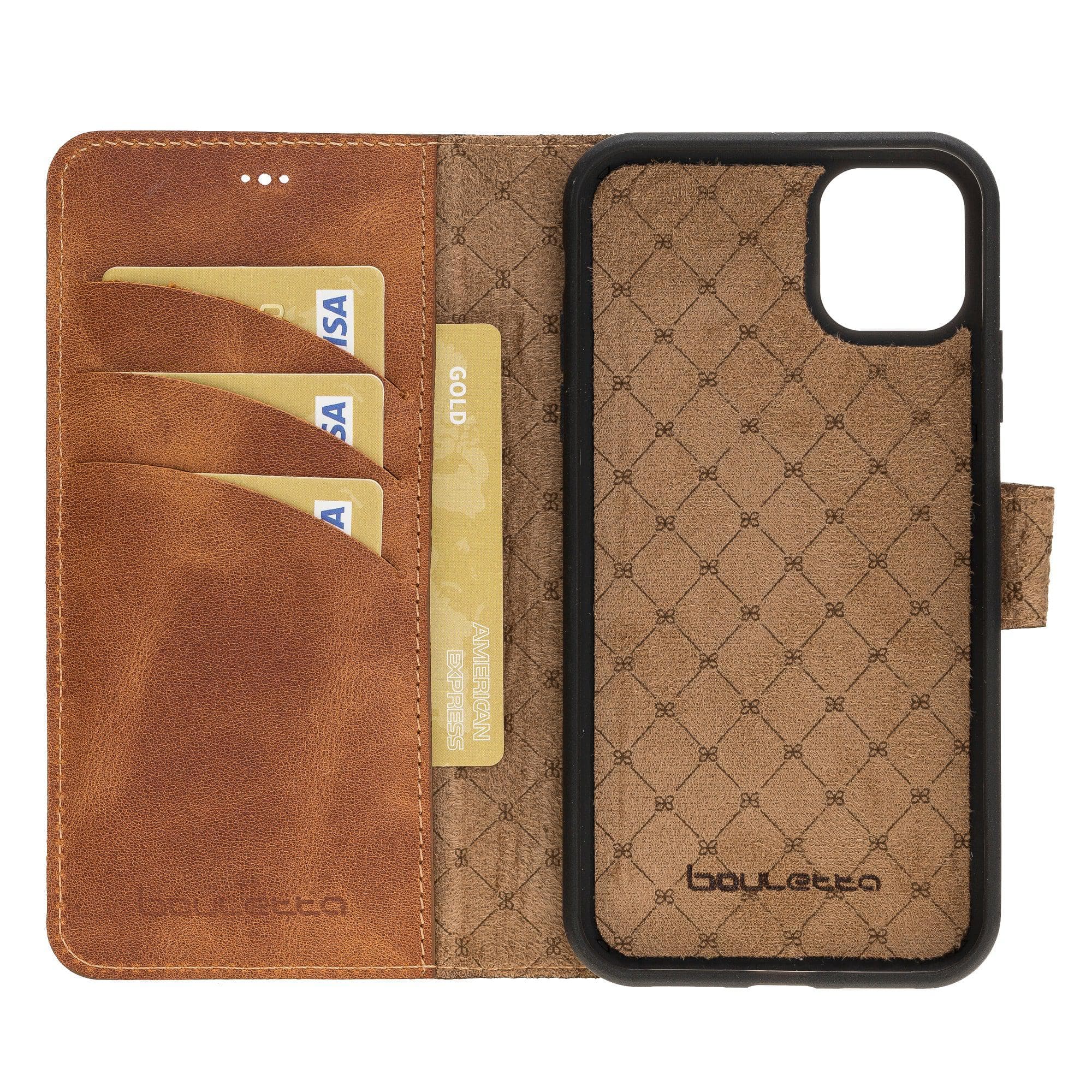 Magic iPhone 11 Pro Genuine Leather Detachable Wallet Case