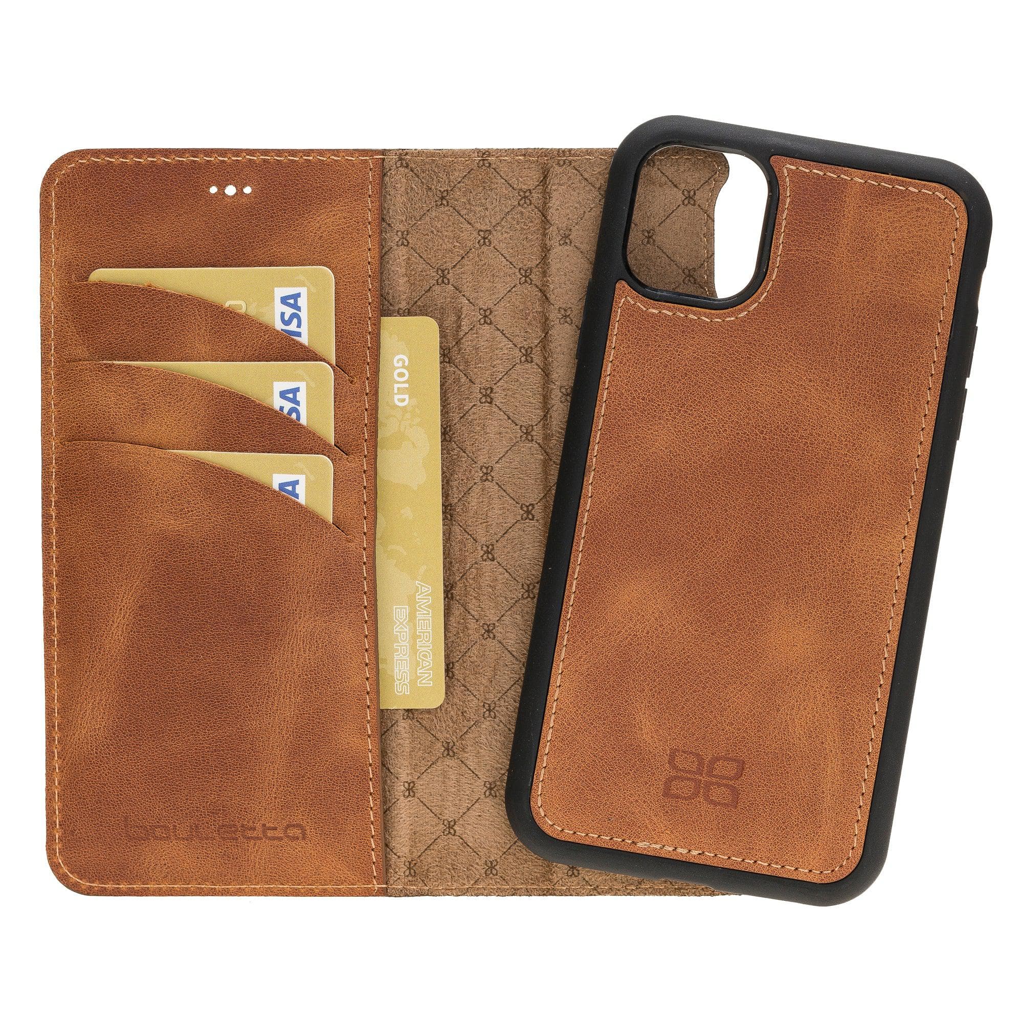 Magic iPhone 11 Pro Genuine Leather Detachable Wallet Case