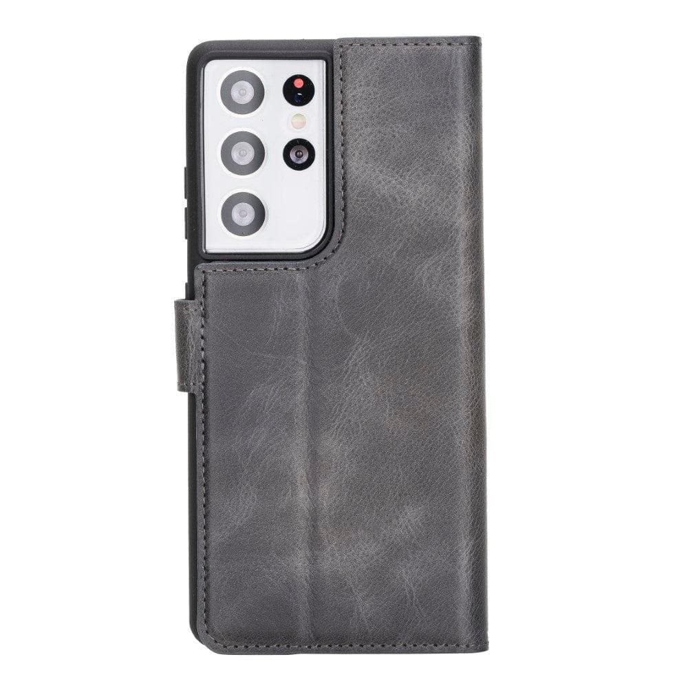 Magic Samsung Galaxy S21 Plus Detachable Genuine Leather Wallet Case