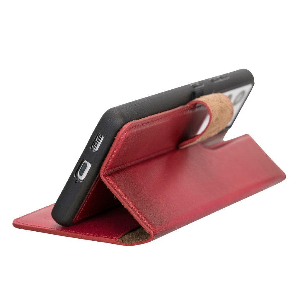 Magic Samsung Galaxy S21 Plus Detachable Genuine Leather Wallet Case